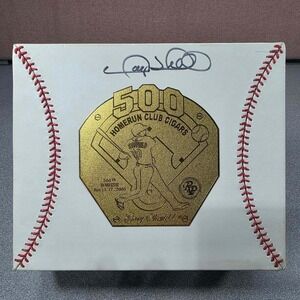 Rocky Patel Gary Sheffield Autographed 500 Home Run Club Cigar Box Baseball